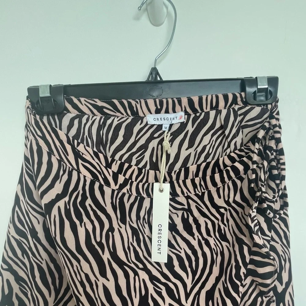 NEW! NWT Midi-length Neutral Animal-print Statement Wrap Skirt by Crescent - Picture 3 of 4